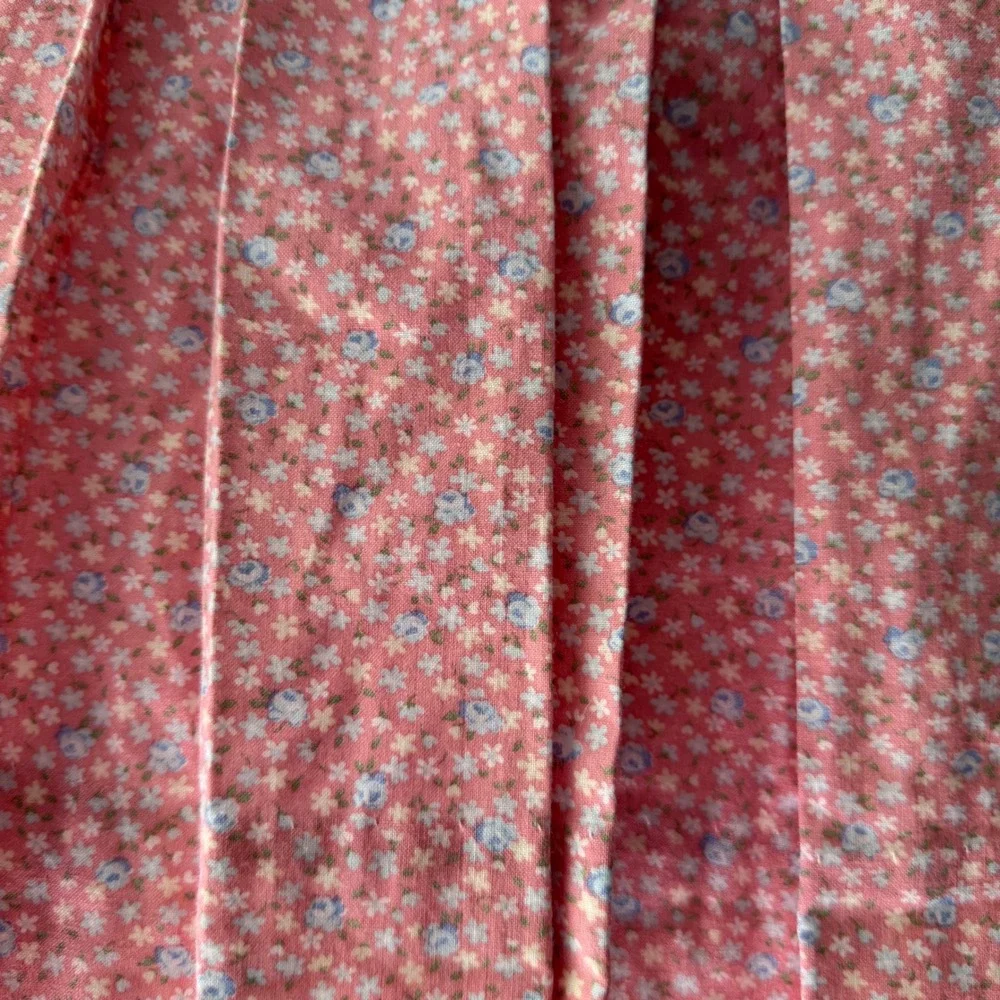 Vintage Smocked Floral Dress Girls Toddler Pink Lace Collar‎ Long Sleeve